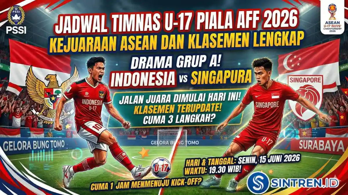 Jadwal Timnas U-17 Piala AFF 2026 Kejuaraan ASEAN dan Klasemen Lengkap